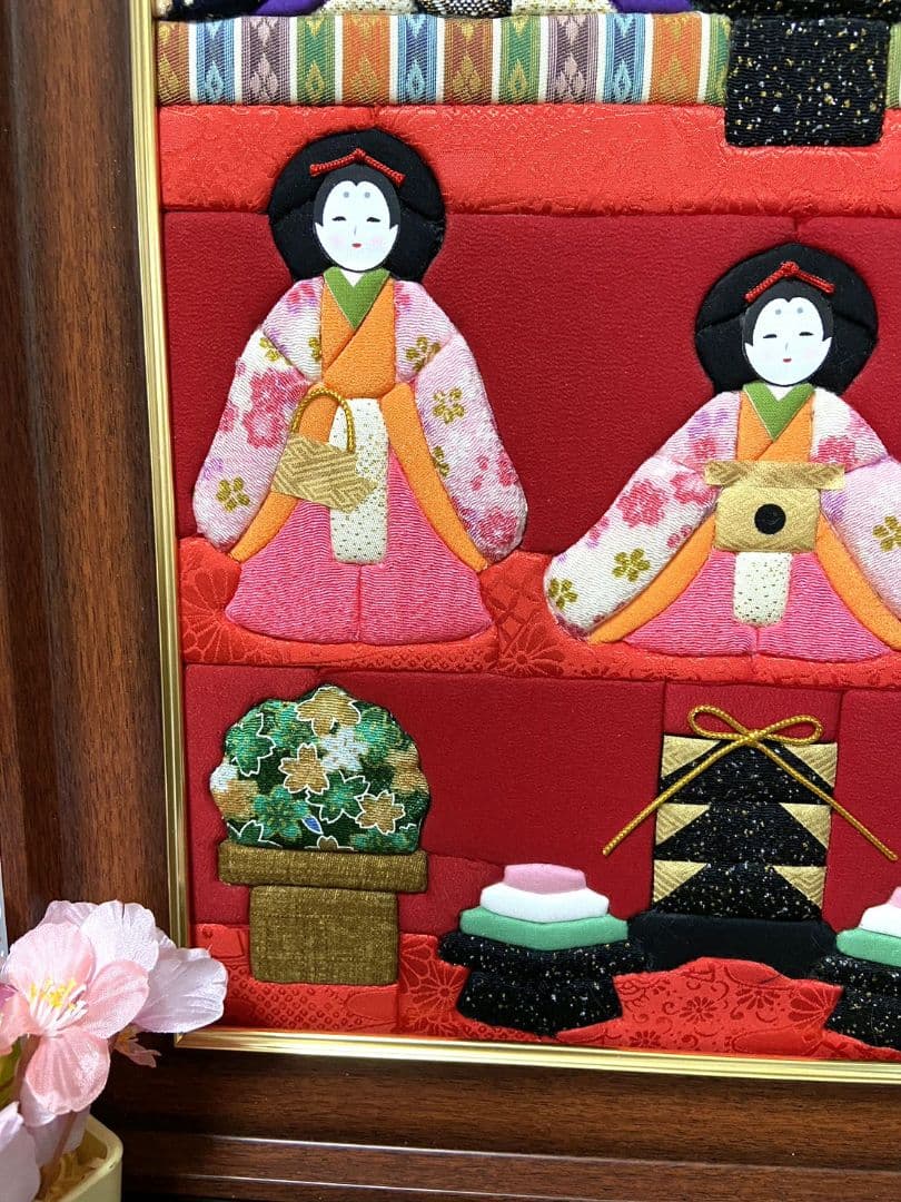 ハンドメイドきめこみ　うららか雛飾り