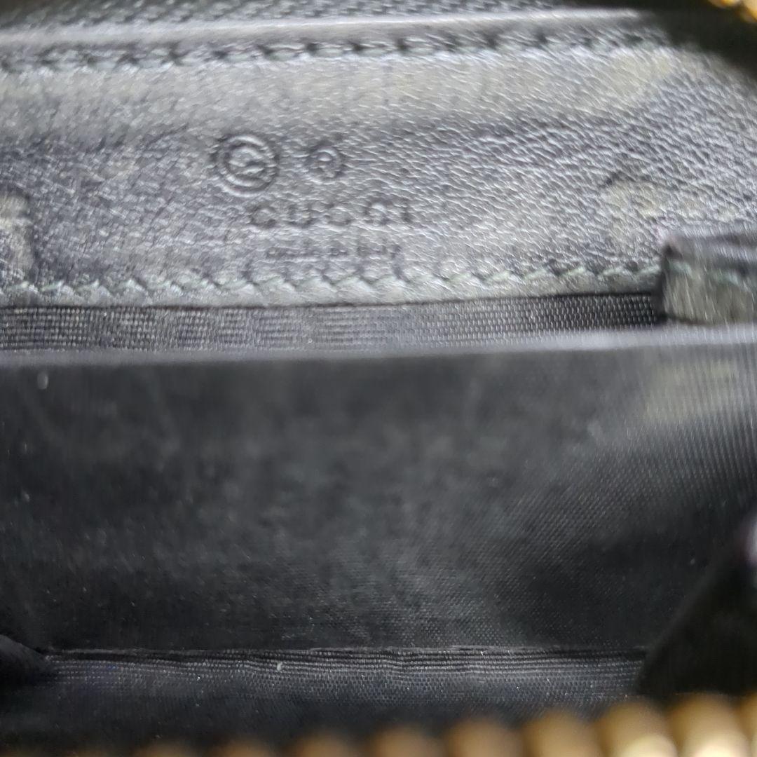 【ひぃやん】GUCCI シマ　ブラックレザー ケース