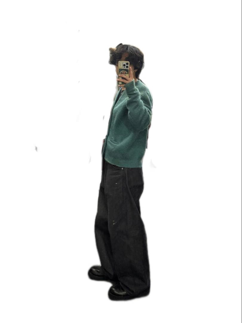 70's mohair cardigan 毛足長め