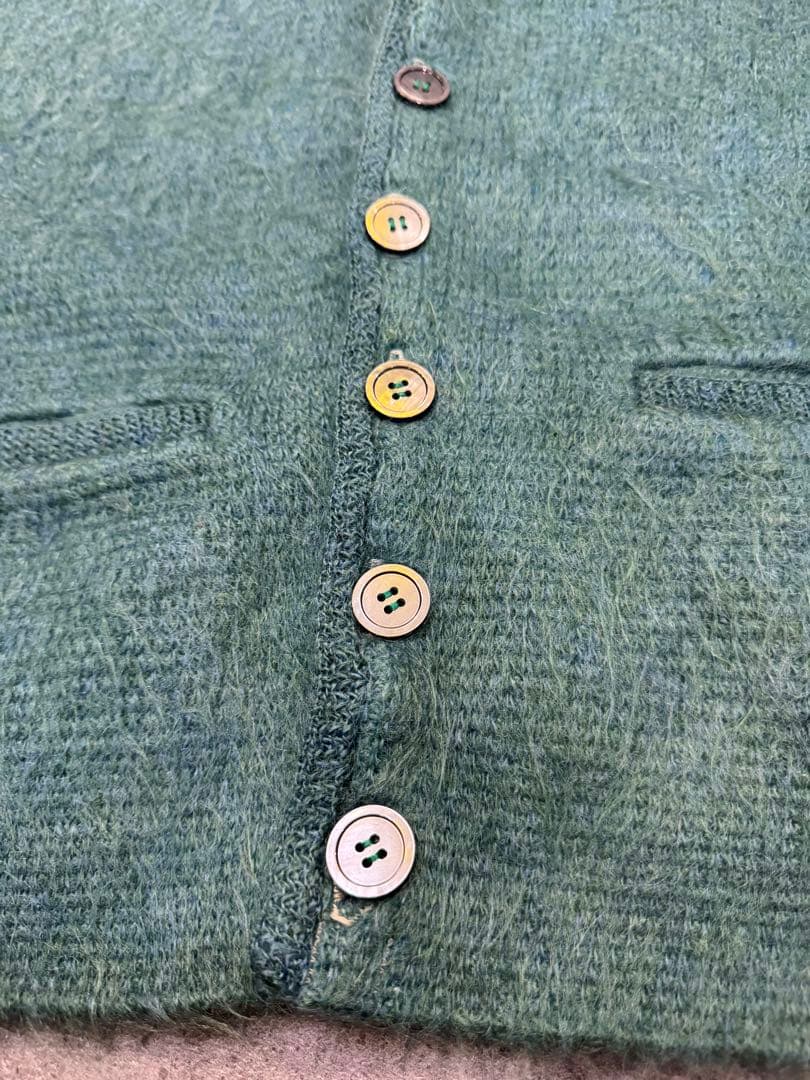 70's mohair cardigan 毛足長め