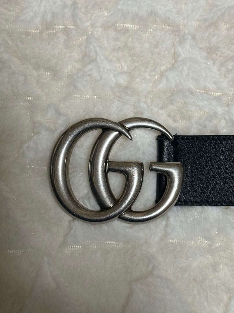 【GUCCI/グッチ】 GGマーモント ダブルG メタル/レザー ブラック