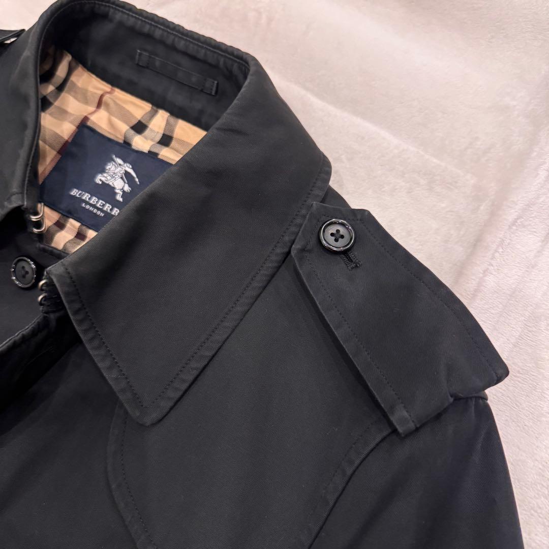 BURBERRY LONDON★トレンチコート★黒★ミドル丈