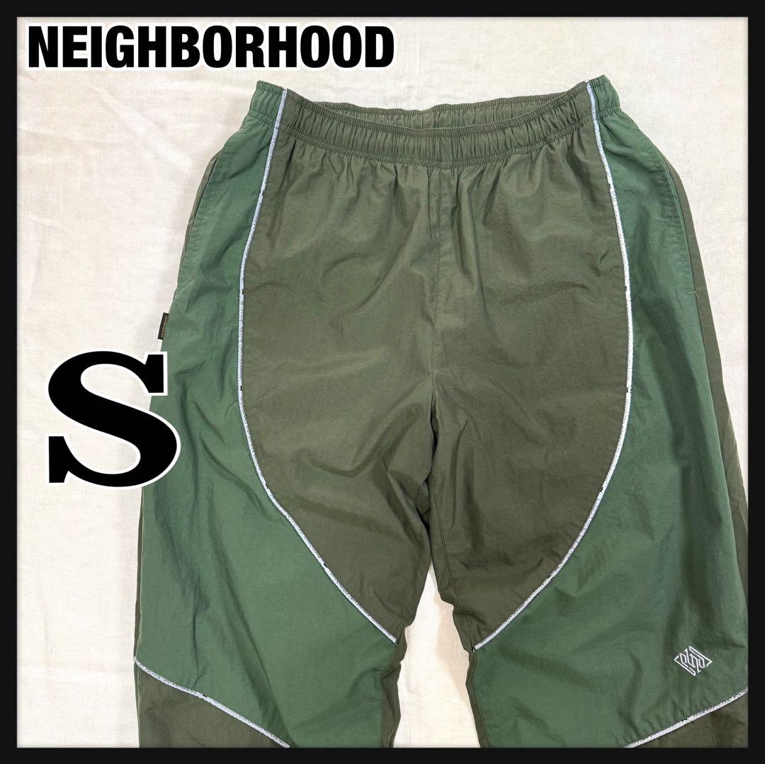 NEIGHBORHOOD WAVES ナイロン トラックパンツ カーキ 緑 S