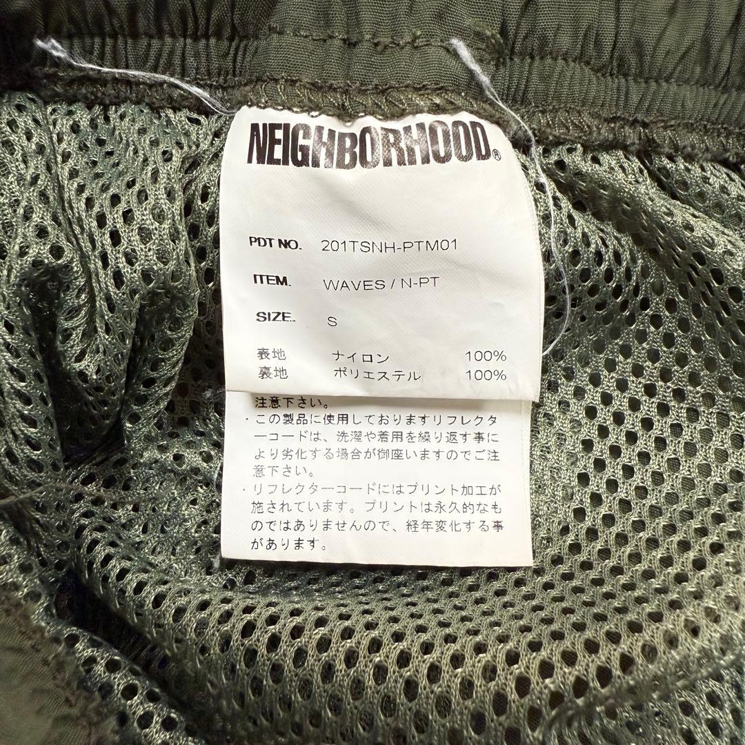 NEIGHBORHOOD WAVES ナイロン トラックパンツ カーキ 緑 S