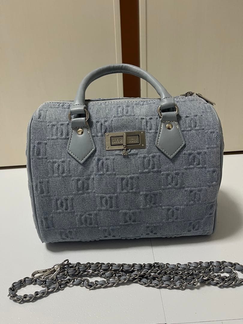 ダーリッチ エンボス　ロゴ　デニム　ボストンバッグ ノベルティ　バッグ　DD