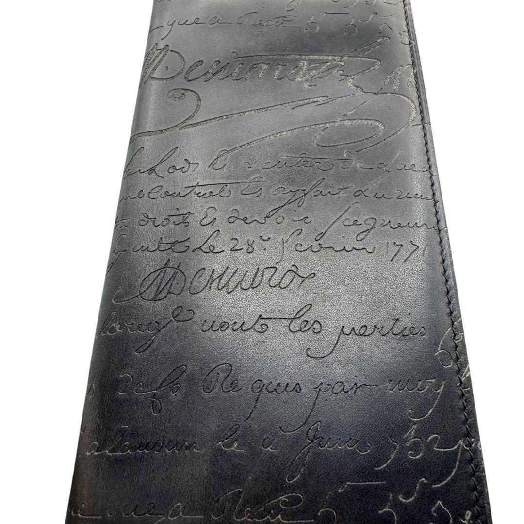 美品　ベルルッティ　長財布　サンタル　カリグラフィ　スクリットレザー　ブラック