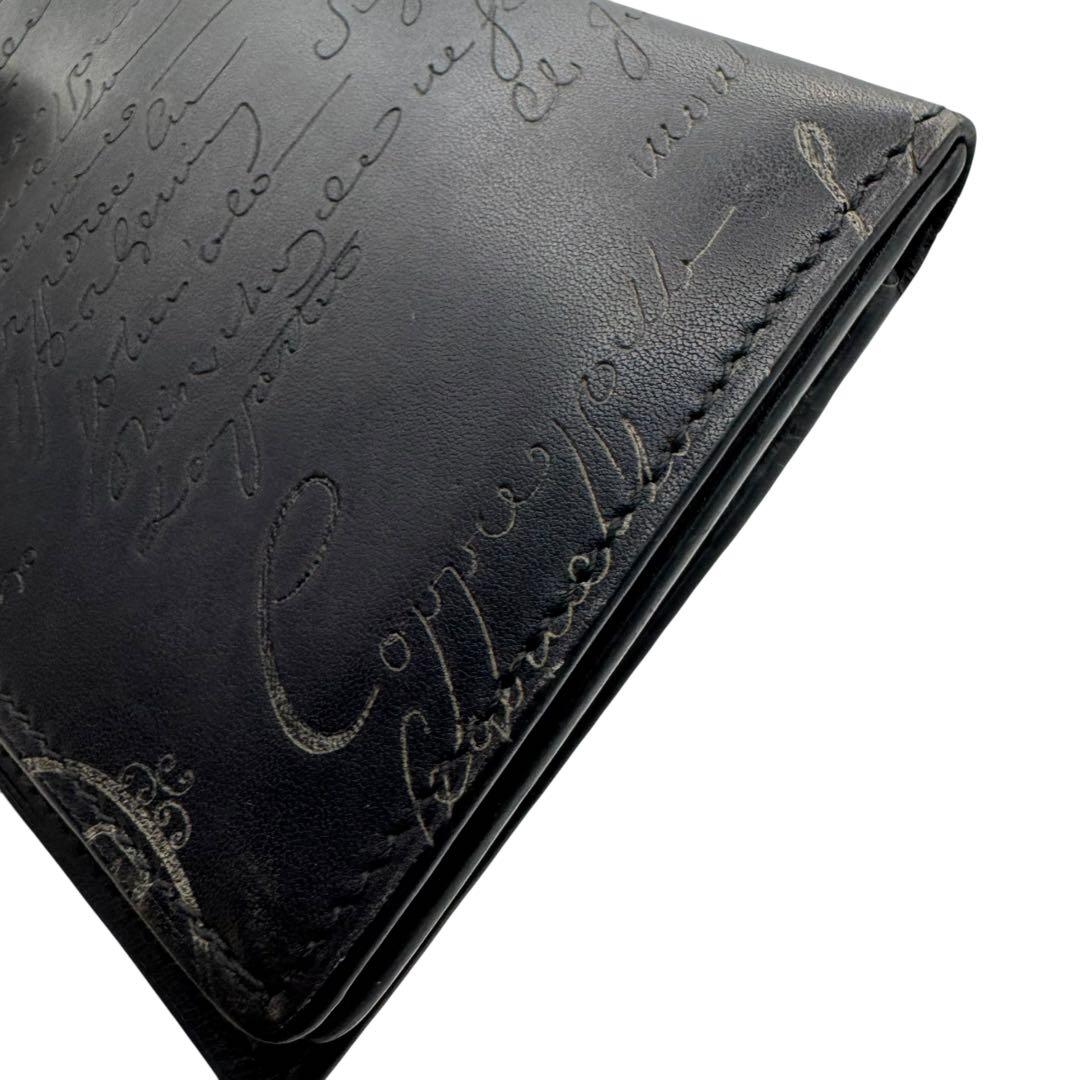 美品　ベルルッティ　長財布　サンタル　カリグラフィ　スクリットレザー　ブラック