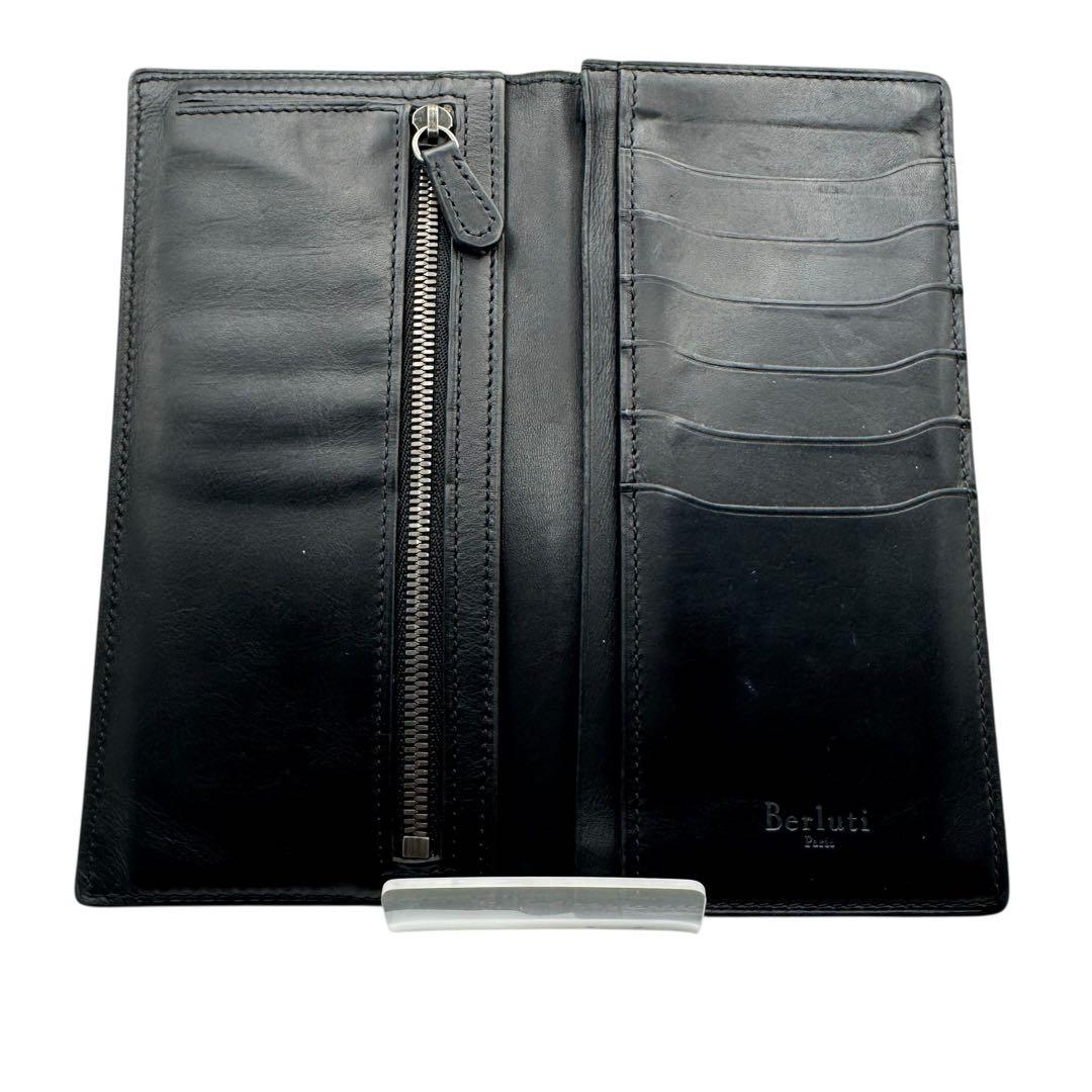 美品　ベルルッティ　長財布　サンタル　カリグラフィ　スクリットレザー　ブラック