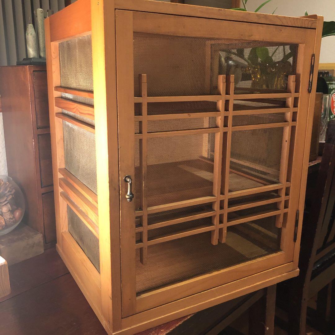昭和レトロ　アンティーク　古道具　ヴィンテージ 網戸　戸棚　キャビネット　水屋