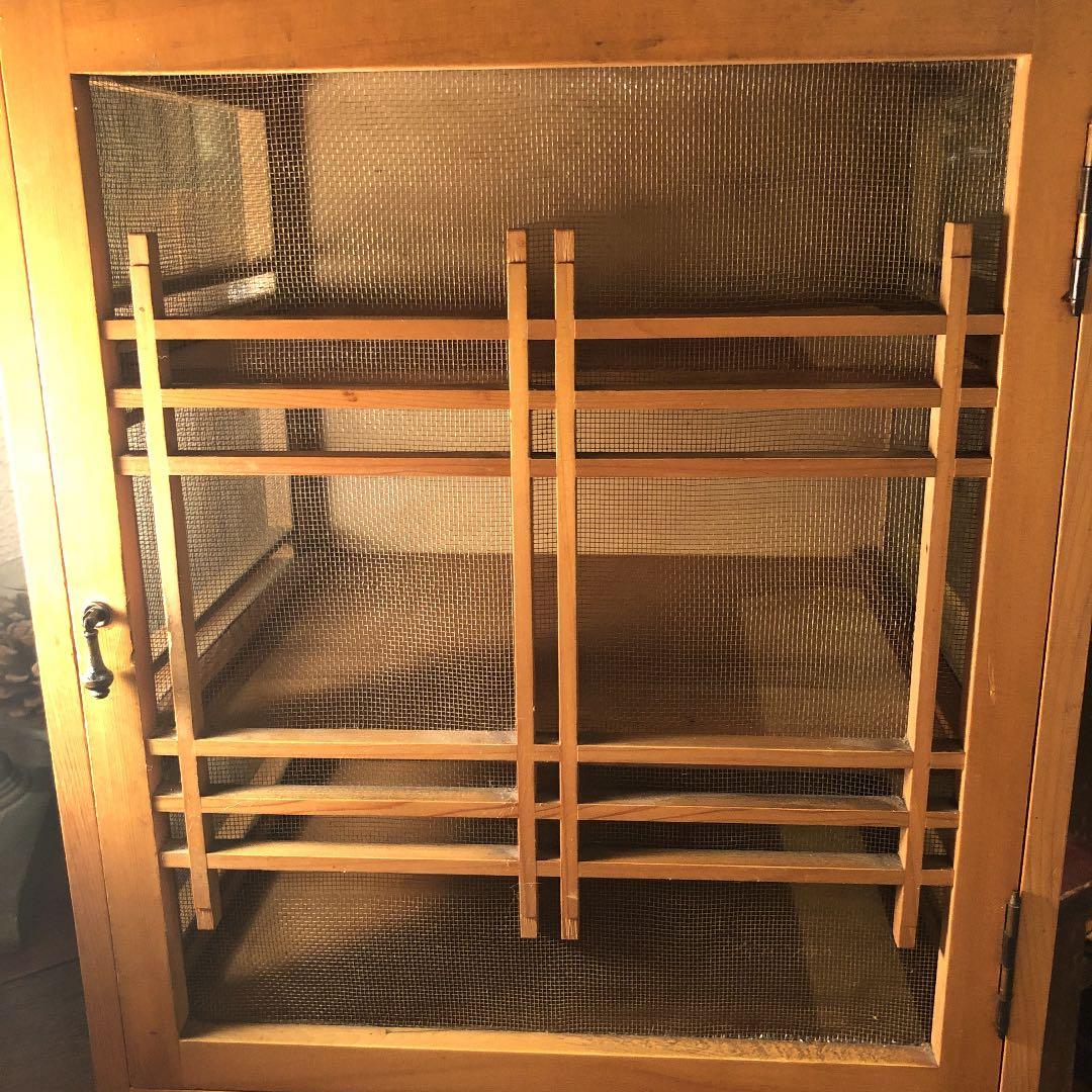 昭和レトロ　アンティーク　古道具　ヴィンテージ 網戸　戸棚　キャビネット　水屋