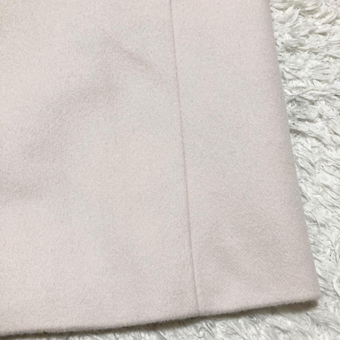 美品♡ 23区 ウールカシミヤビーバー ノーカラー コート ピンクベージュ40