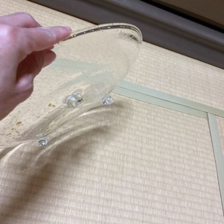 ⭐️作家物ガラスプレート　金箔入り
