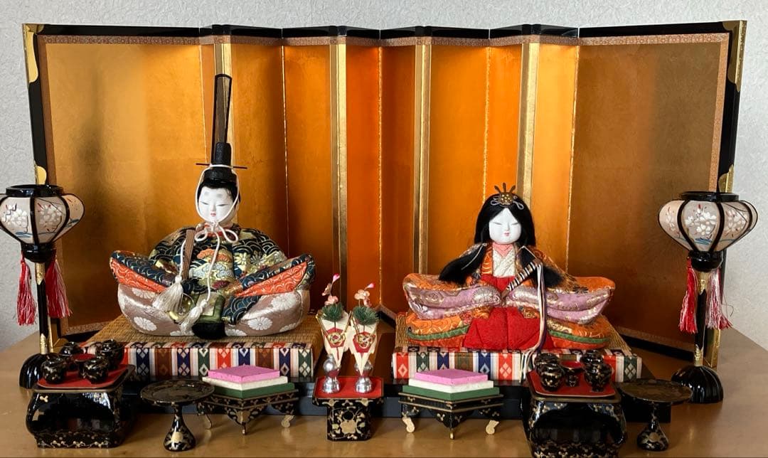 【雛人形】木目込み雛(⁎⁍̴̛ᴗ⁍̴̛⁎)上品なお顔です♪親王飾り