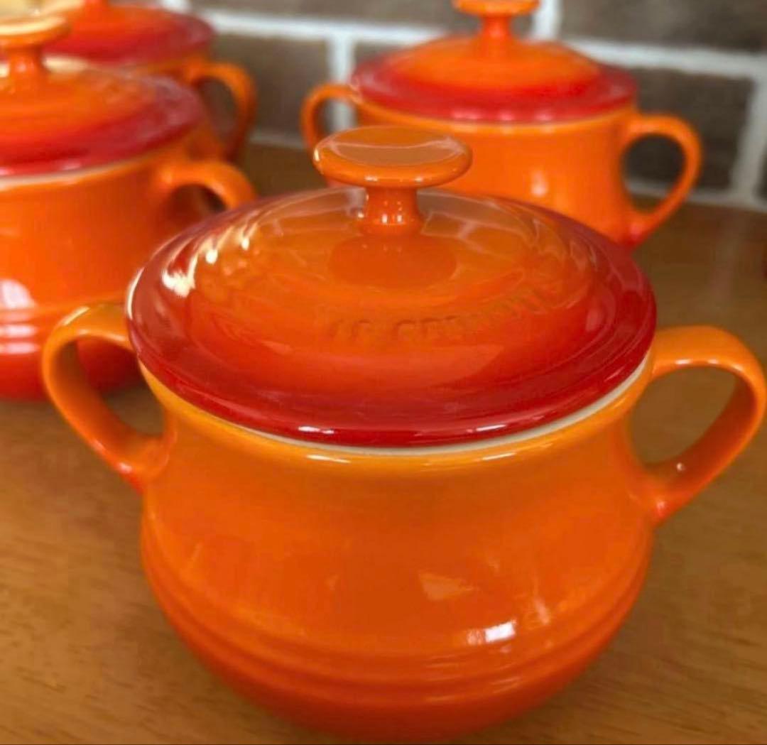 ル・クルーゼ　スープカップ　スープポット 4個セット