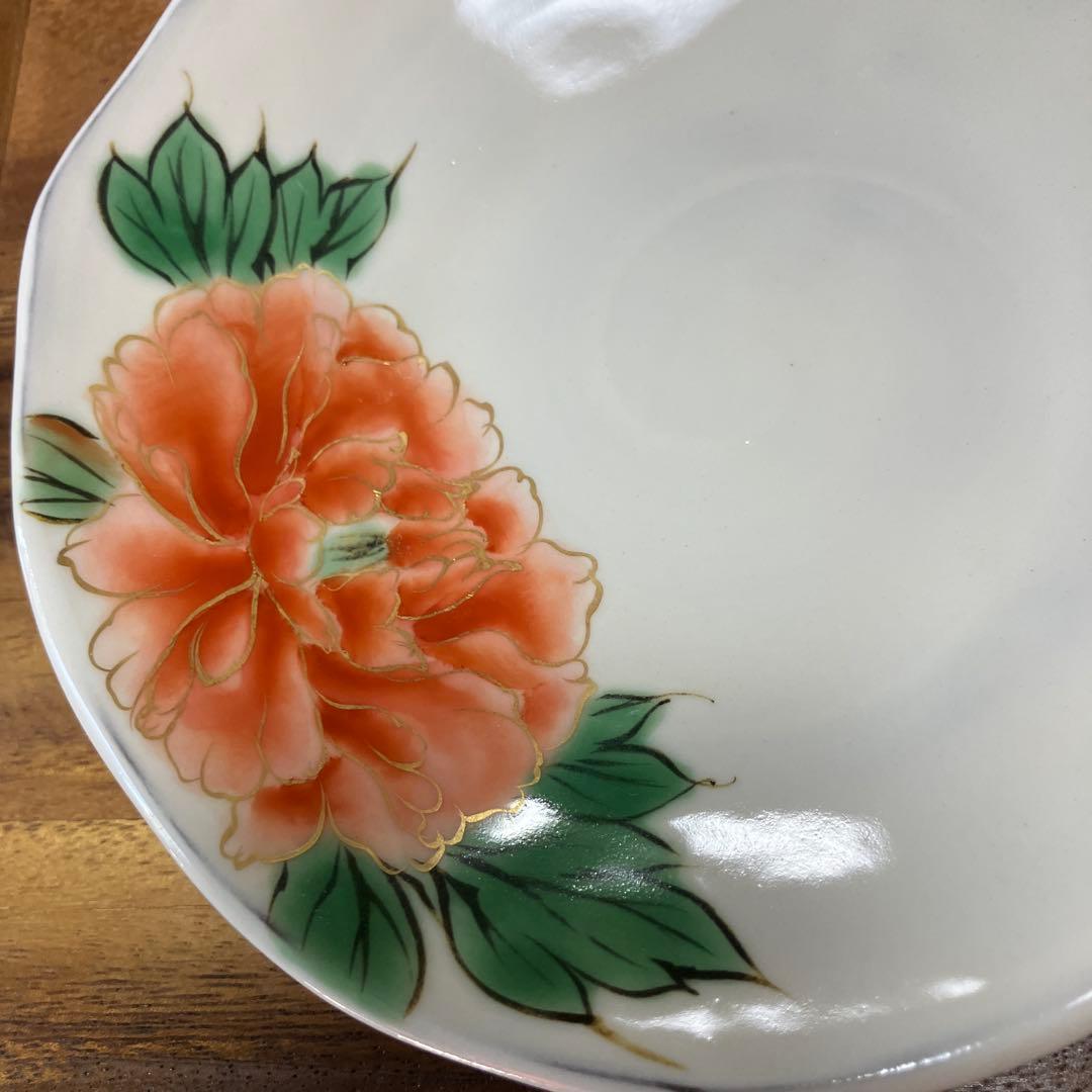 新品未使用　陶あん　京焼清水焼　色絵付け手びねり皿2枚セット