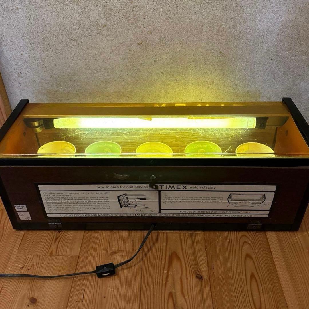 70’s タイメックス ショーケース　アメトイ　ファイヤーキング　ディスプレイ