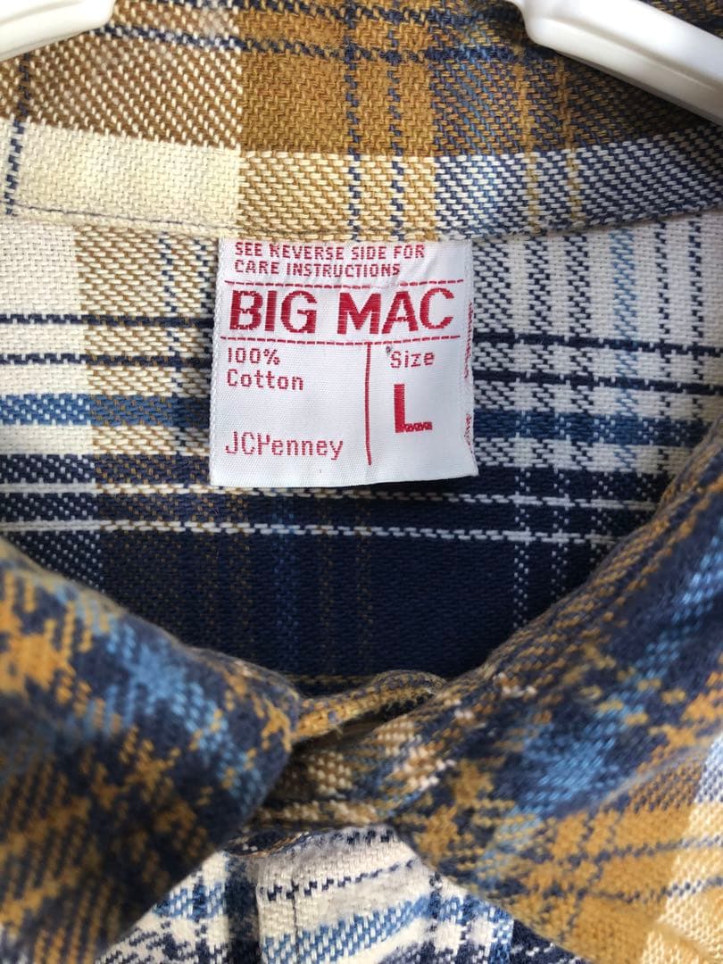 70s BIGMAC vintageネルシャツLサイズ