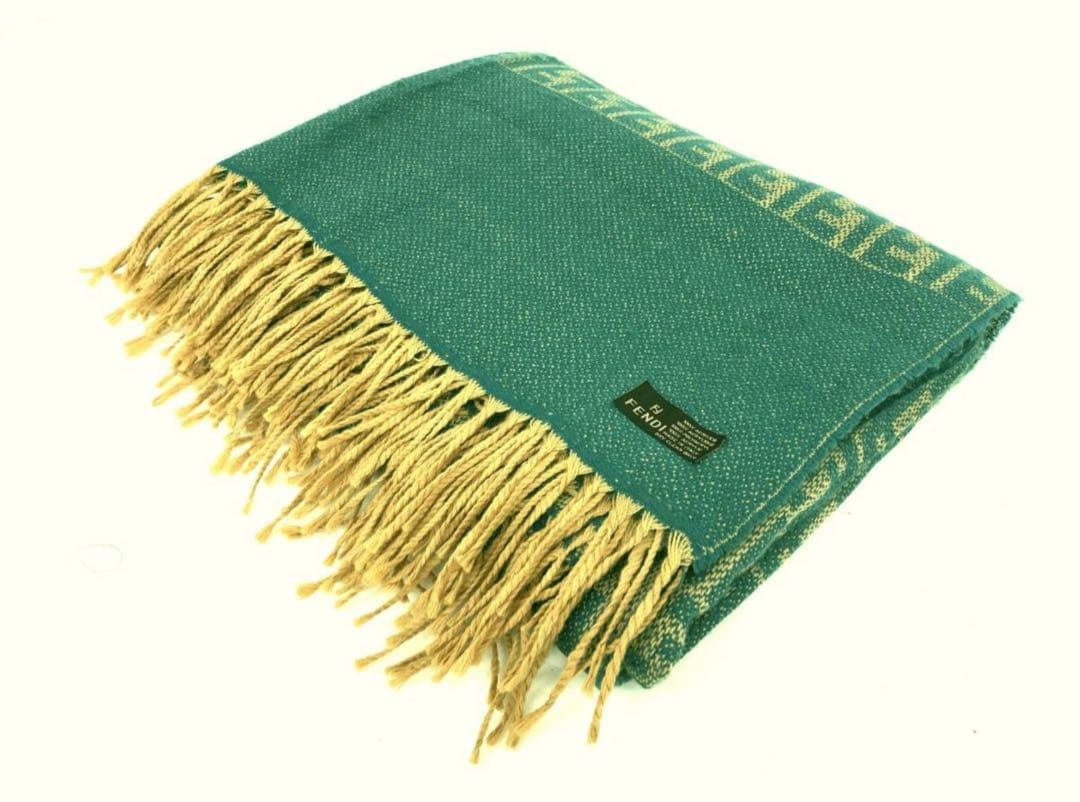 T06/061 FENDI フェンディ 大判ストール ショール フリンジズッカ柄