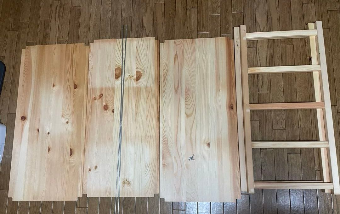 無印良品　パイン材ユニットシェルフ　86センチ幅小　木製ラック　木製シェルフ