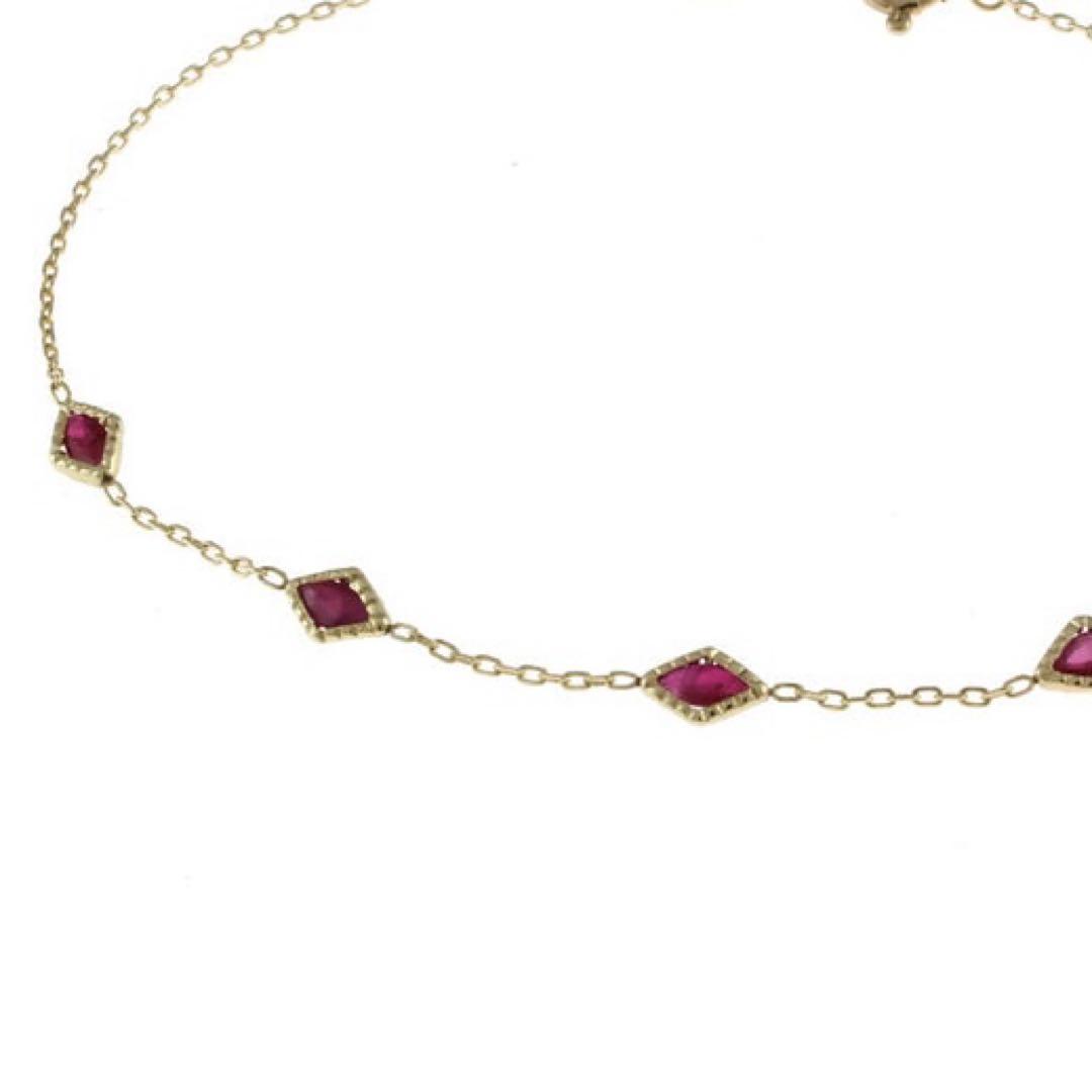 アガット agete K10 ガーネット ブレスレット