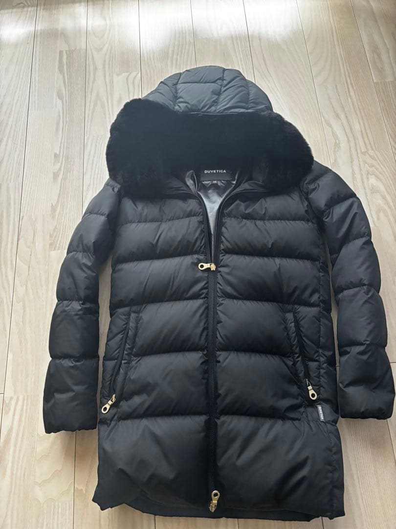 DUVETICA ラビットファー 付きダウン　ブラック