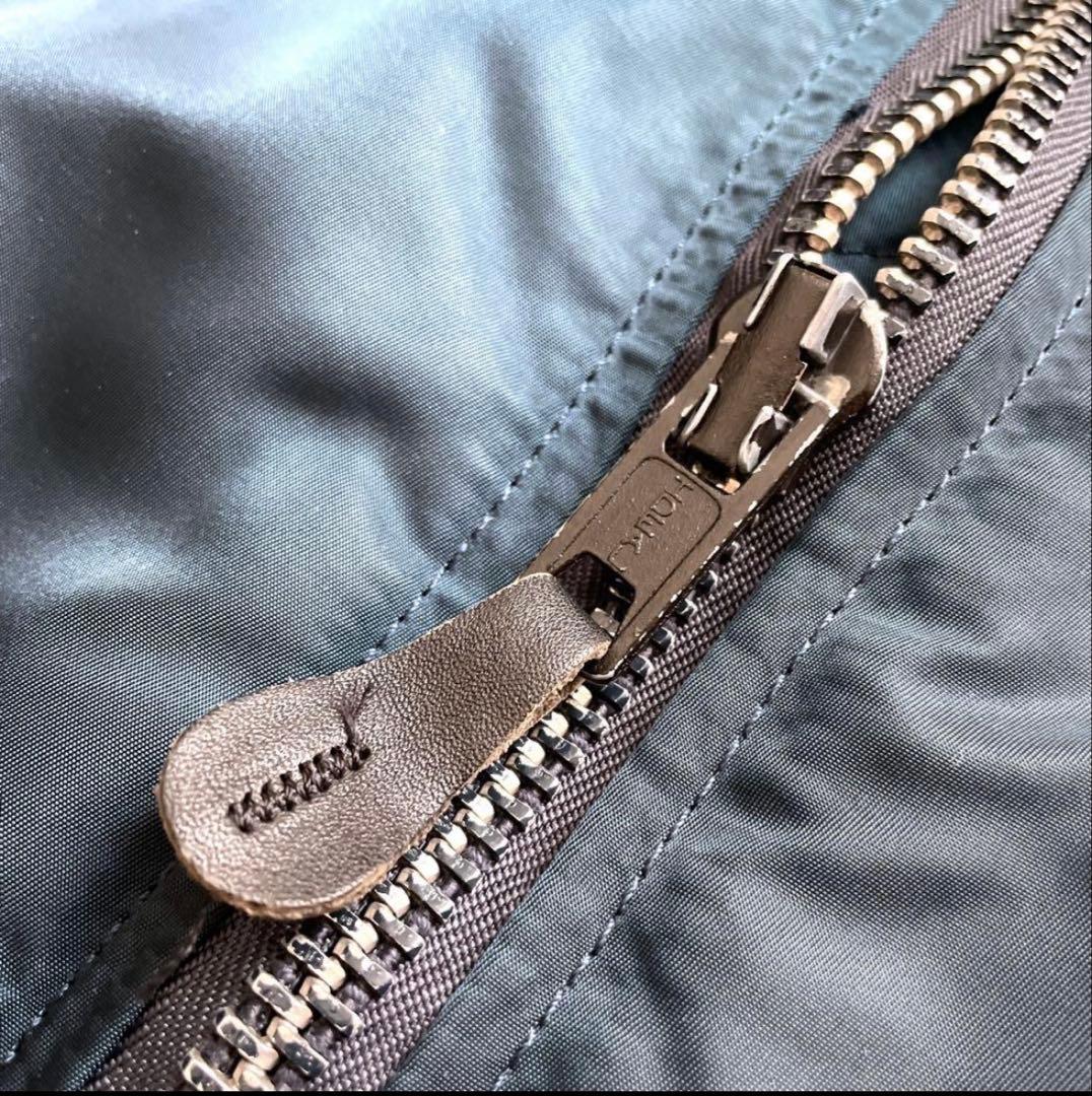 美品 90s USA製 ALPHA MA-1 グランドクルー ネイビー M