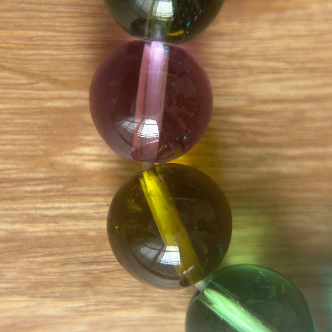 超高品質 トルマリン ブレスレット カラフル サイズ12mm