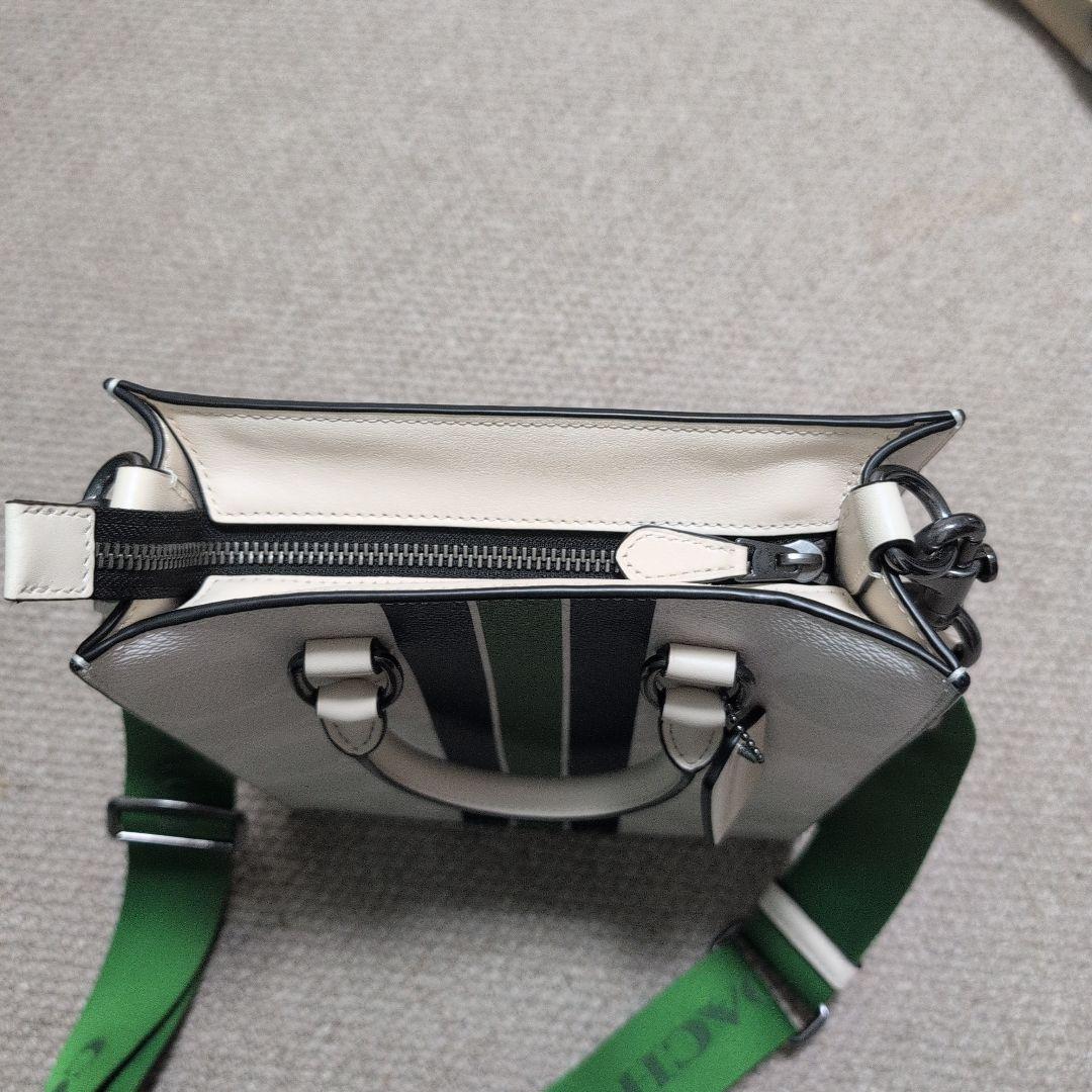 【美品】COACH 2wayディラン トート バッグ・ヴァーシティ ストライプ