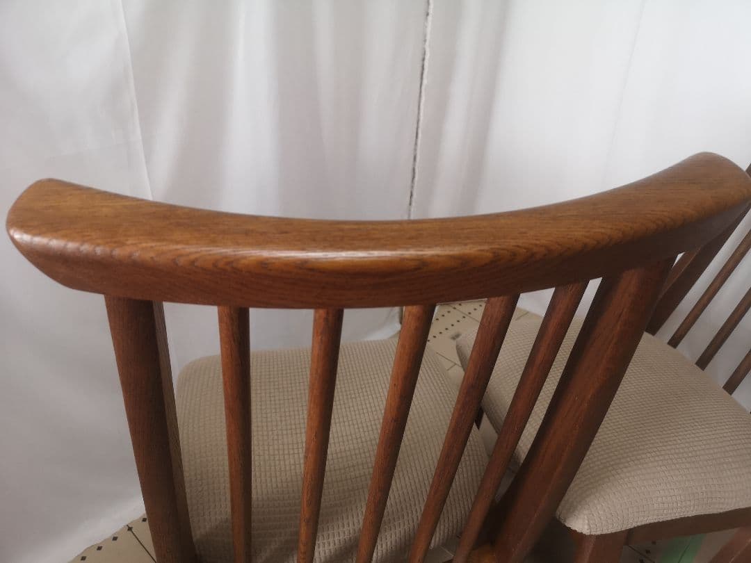 【美品 オーク無垢材 飛騨高山 飛騨清見工房 リビングチェア 2脚セット】