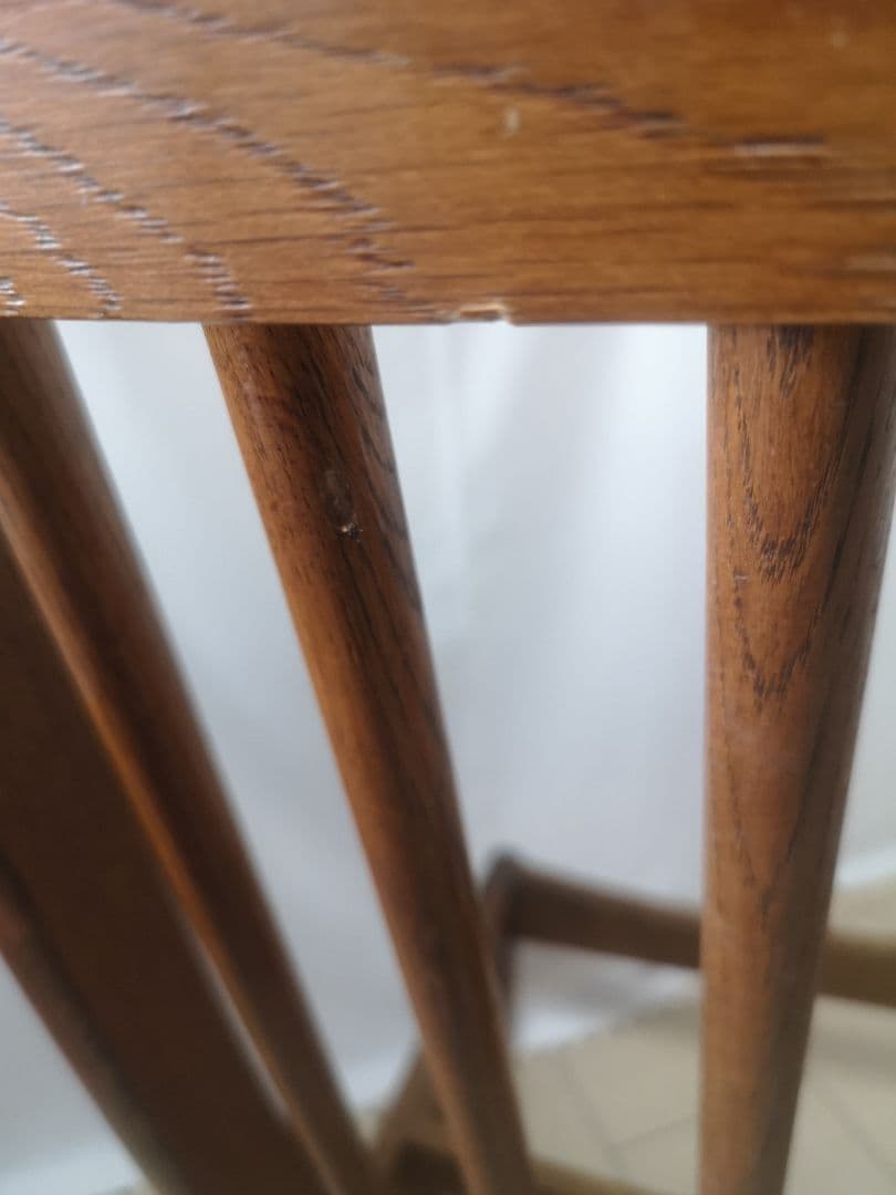 【美品 オーク無垢材 飛騨高山 飛騨清見工房 リビングチェア 2脚セット】