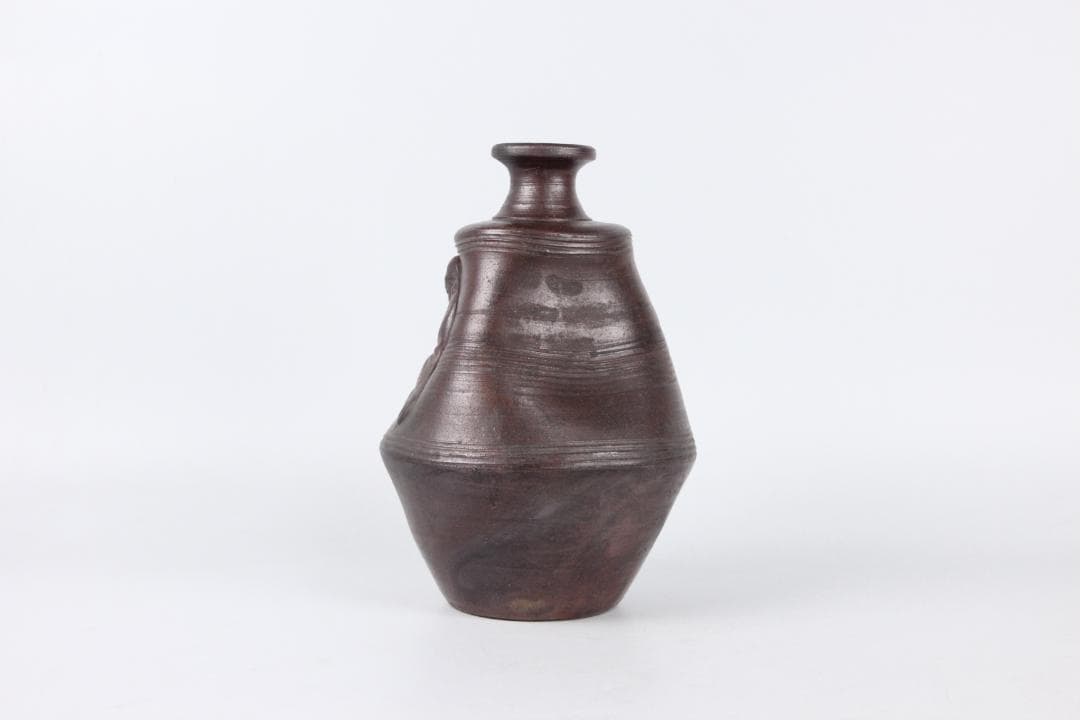 備前焼 人物細工徳利 酒器 花器 飾り壺　吉銘有り花器　花入　 ED11-29