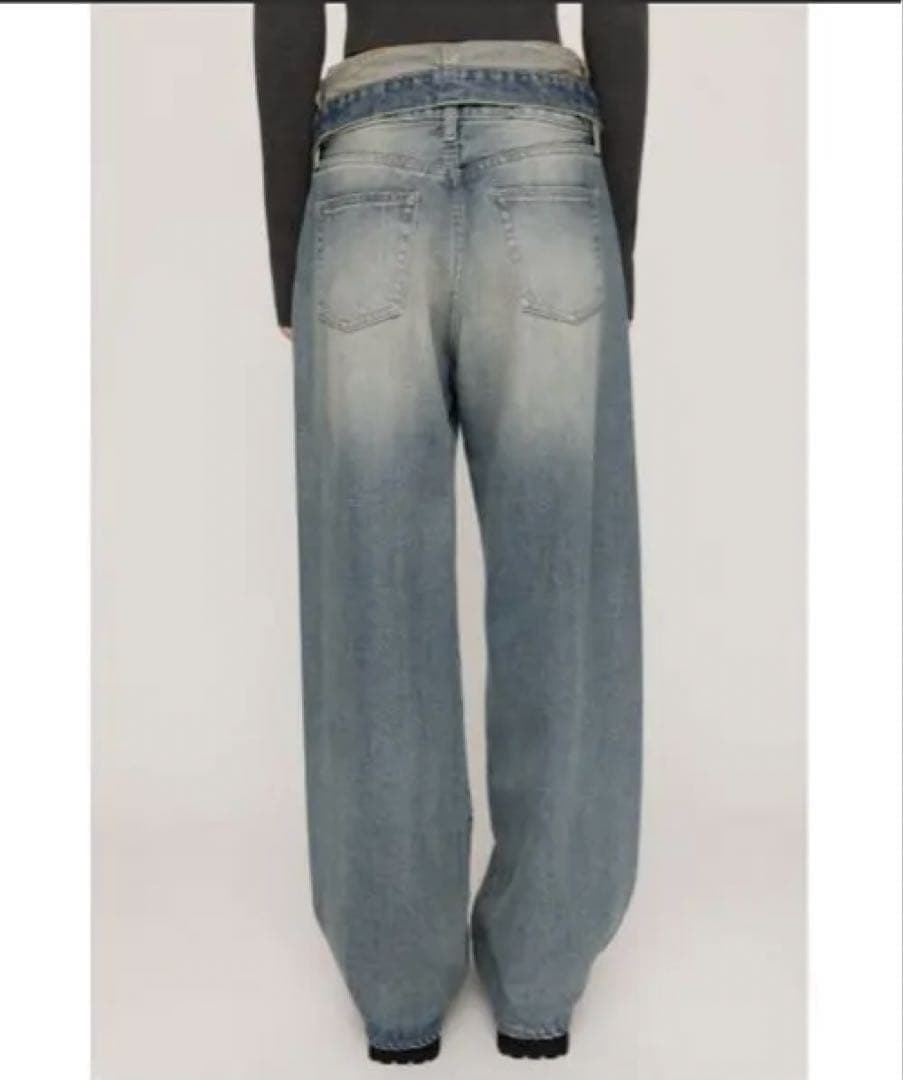 LAYERED STRAIGHT DENIM PT デニムパンツ SLY デニム