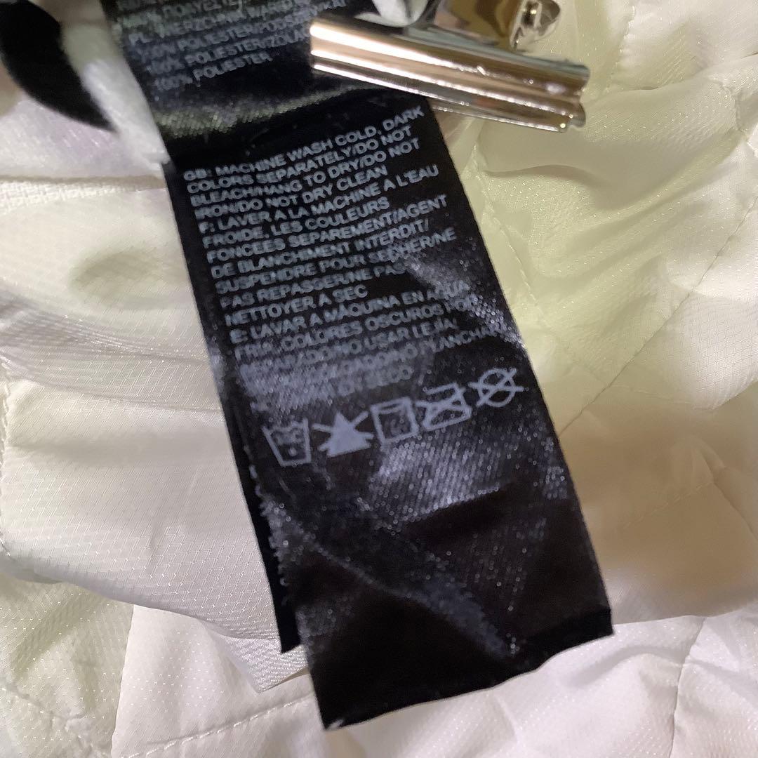 ○ノースフェイス リバーシブル 中綿 ボア ベスト 刺繍ロゴ ホワイト 白 L