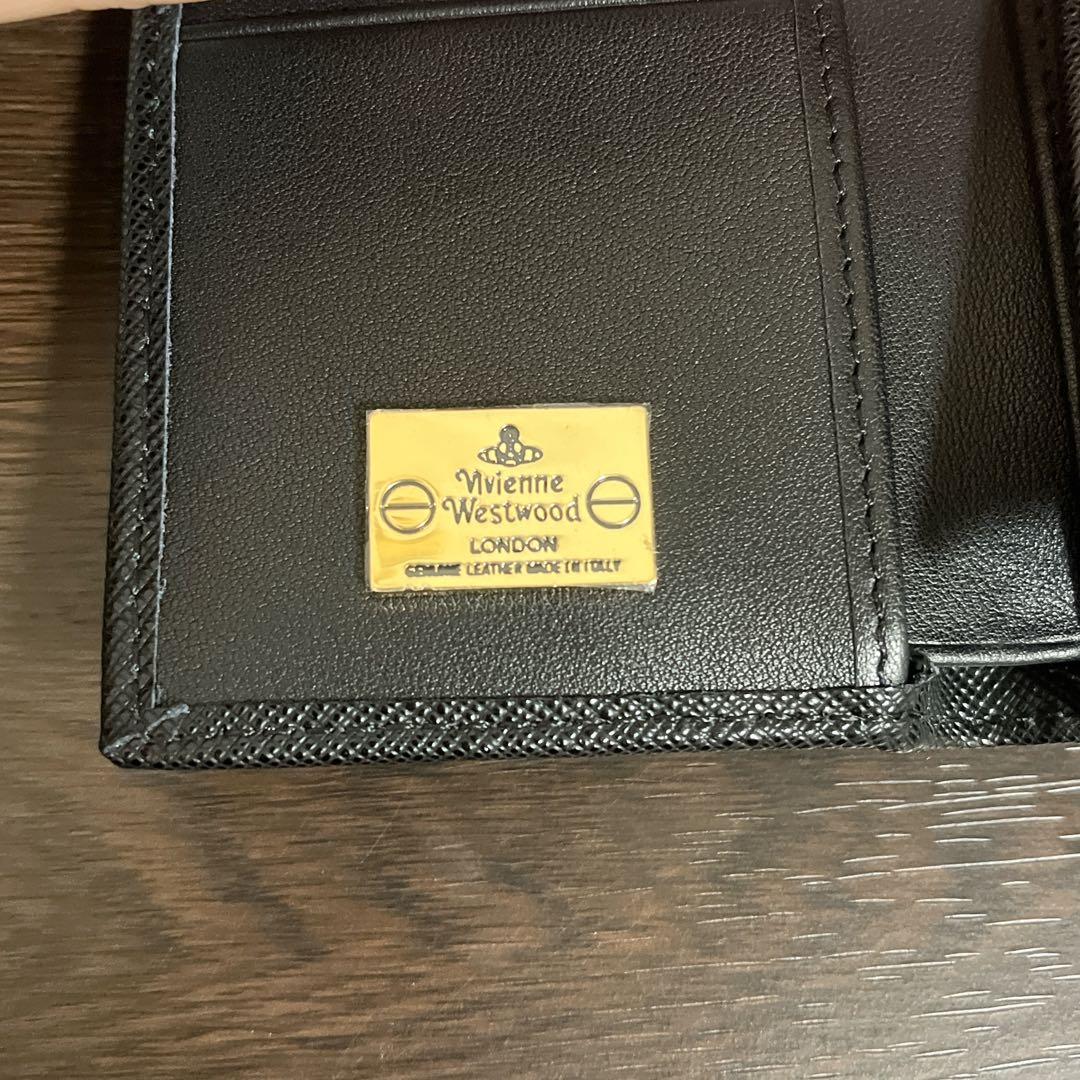 VivienneWestwood ミニ財布　ブラック　ゴールド　三つ折り財布