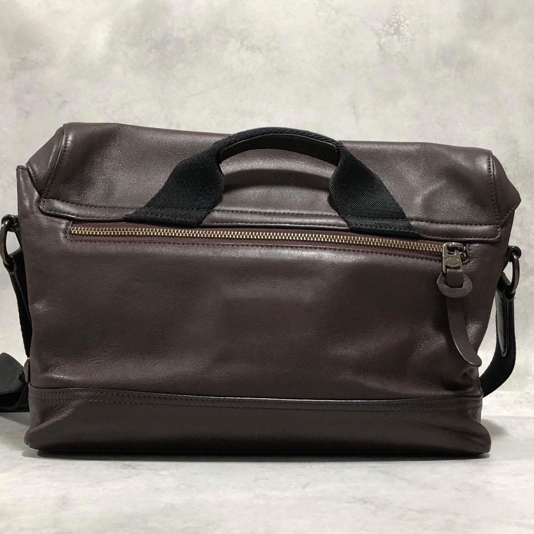 極美品✨コーチ ショルダーバッグ 37954 リビングトン バイク ブラウン