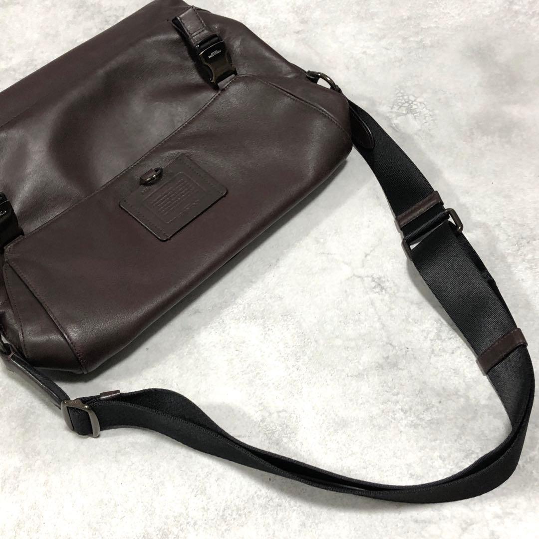極美品✨コーチ ショルダーバッグ 37954 リビングトン バイク ブラウン