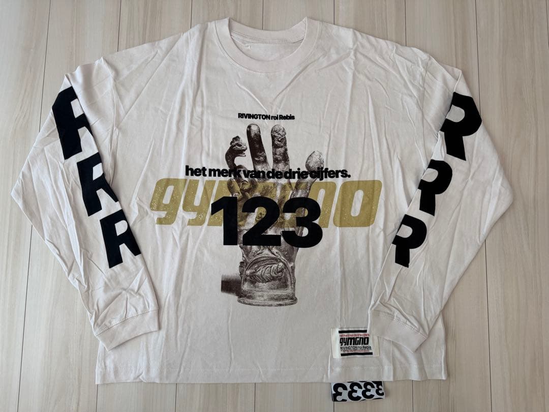 RRR123 OUR HAND LS TEE ロンT ホワイト XL 試着のみ