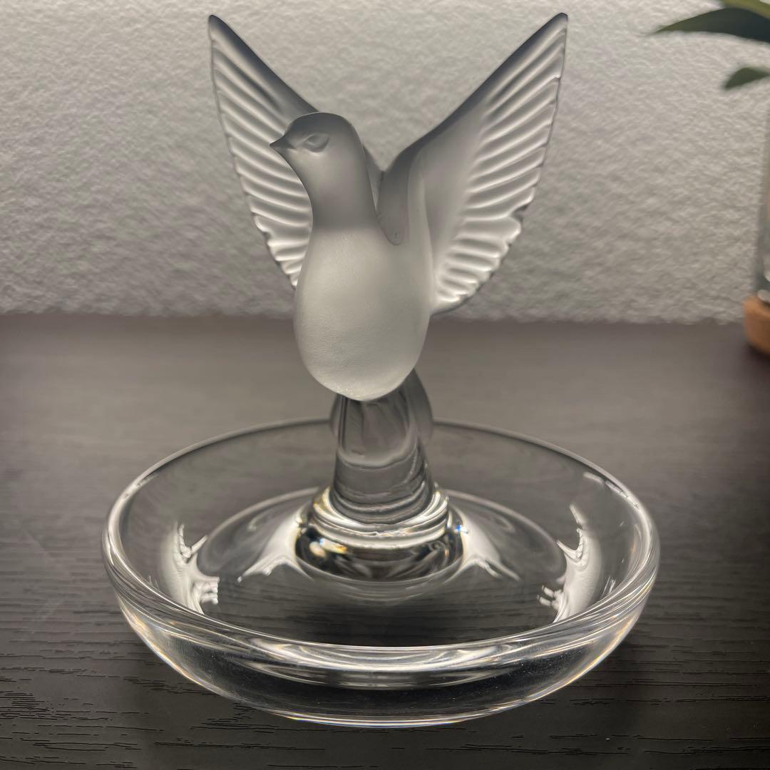 【美品】☆希少☆ルネラリック　ジュエリートレイ　鳩　ピジョン　フランス製