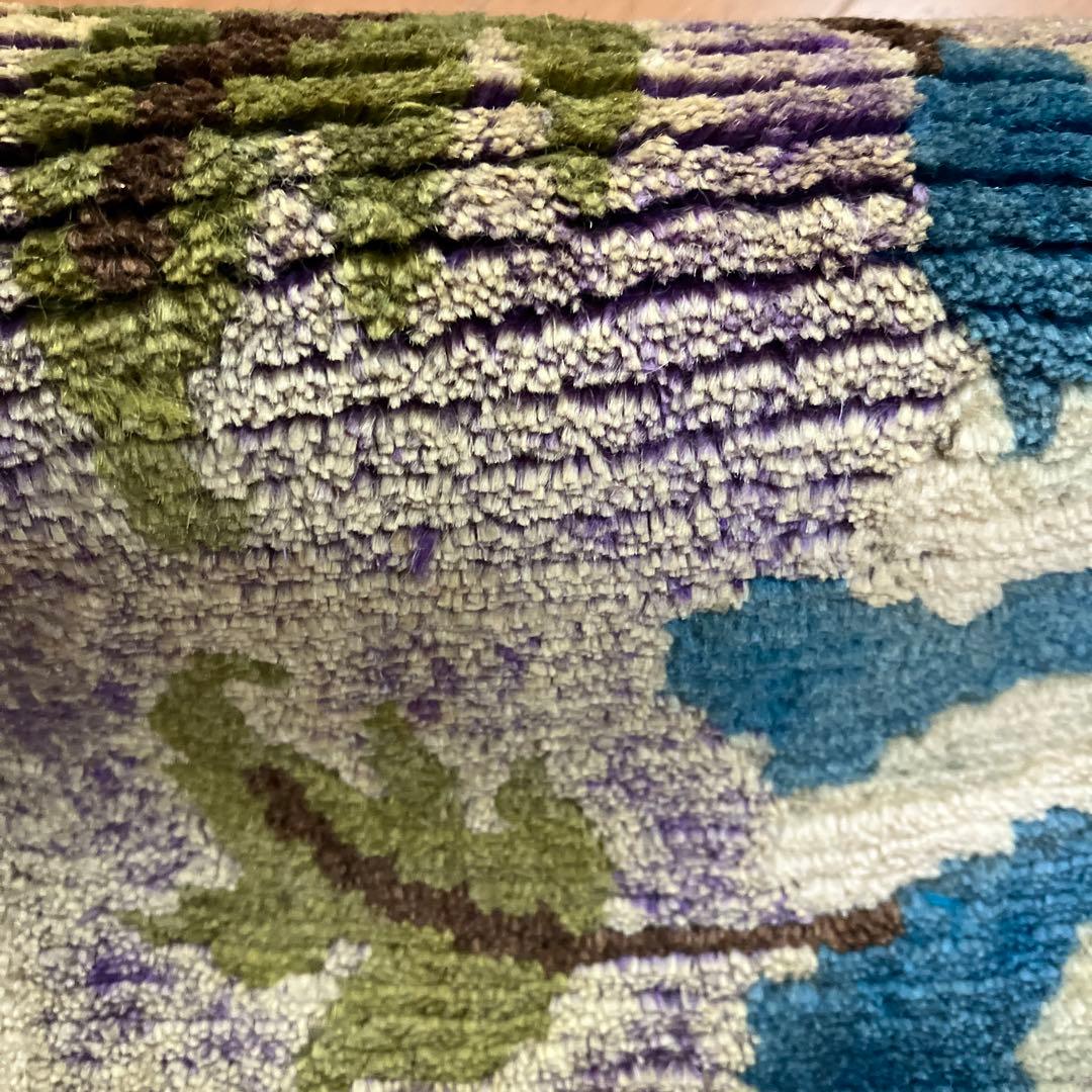 チベットラグ　ビンテージ手織り絨毯 46cmx46cm old rug