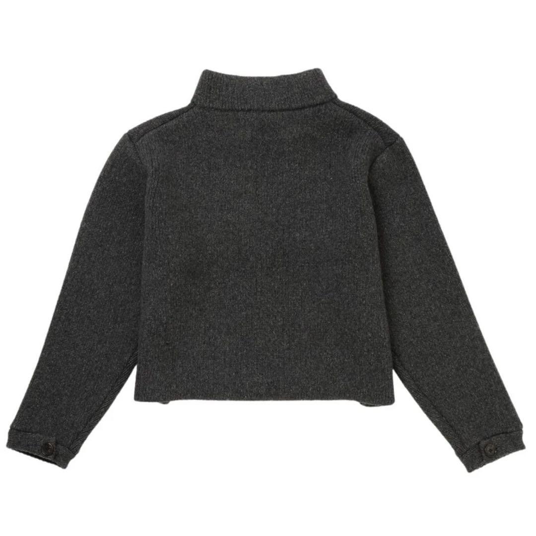 【美品】NKNIT doubleface KNIT skipper GRAY