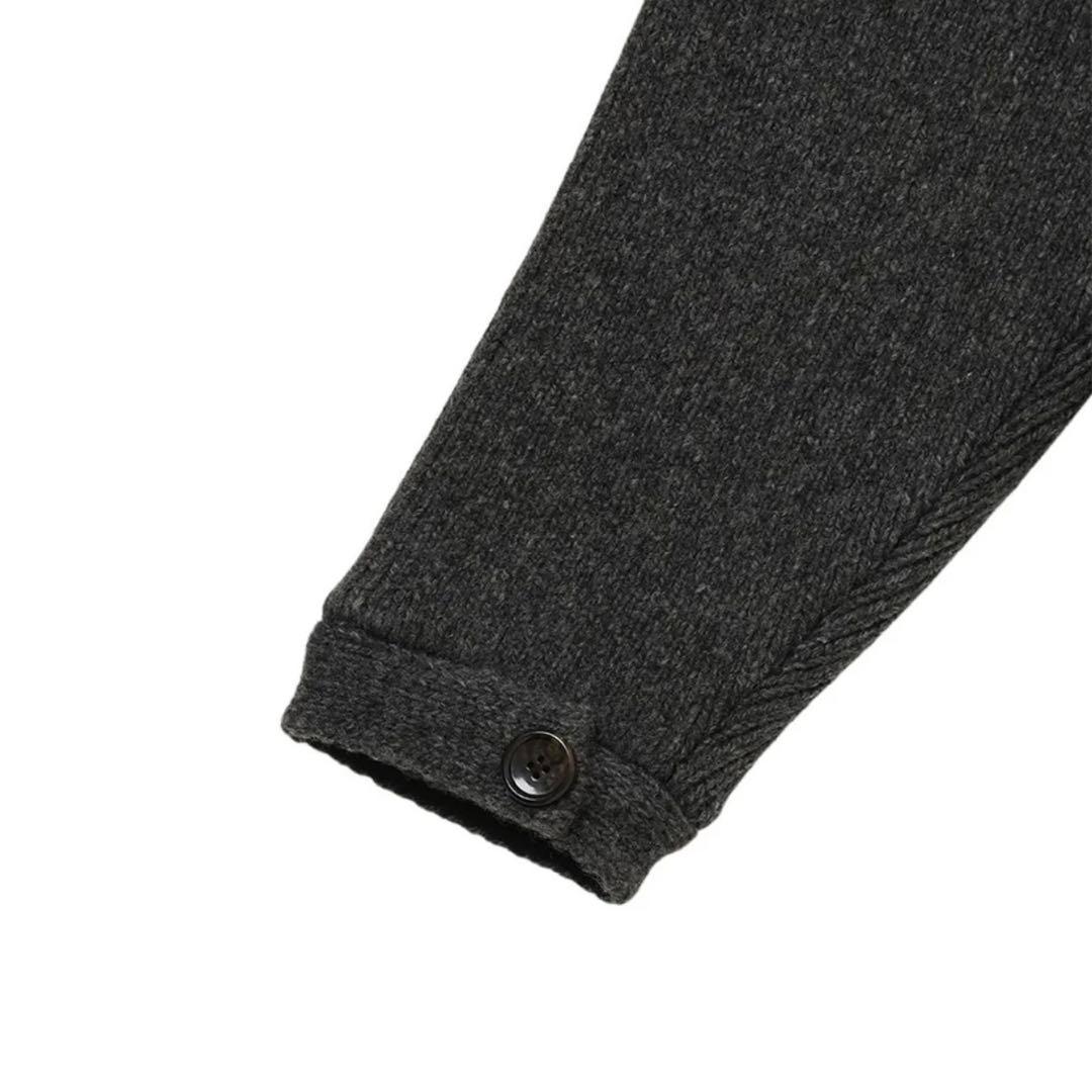 【美品】NKNIT doubleface KNIT skipper GRAY