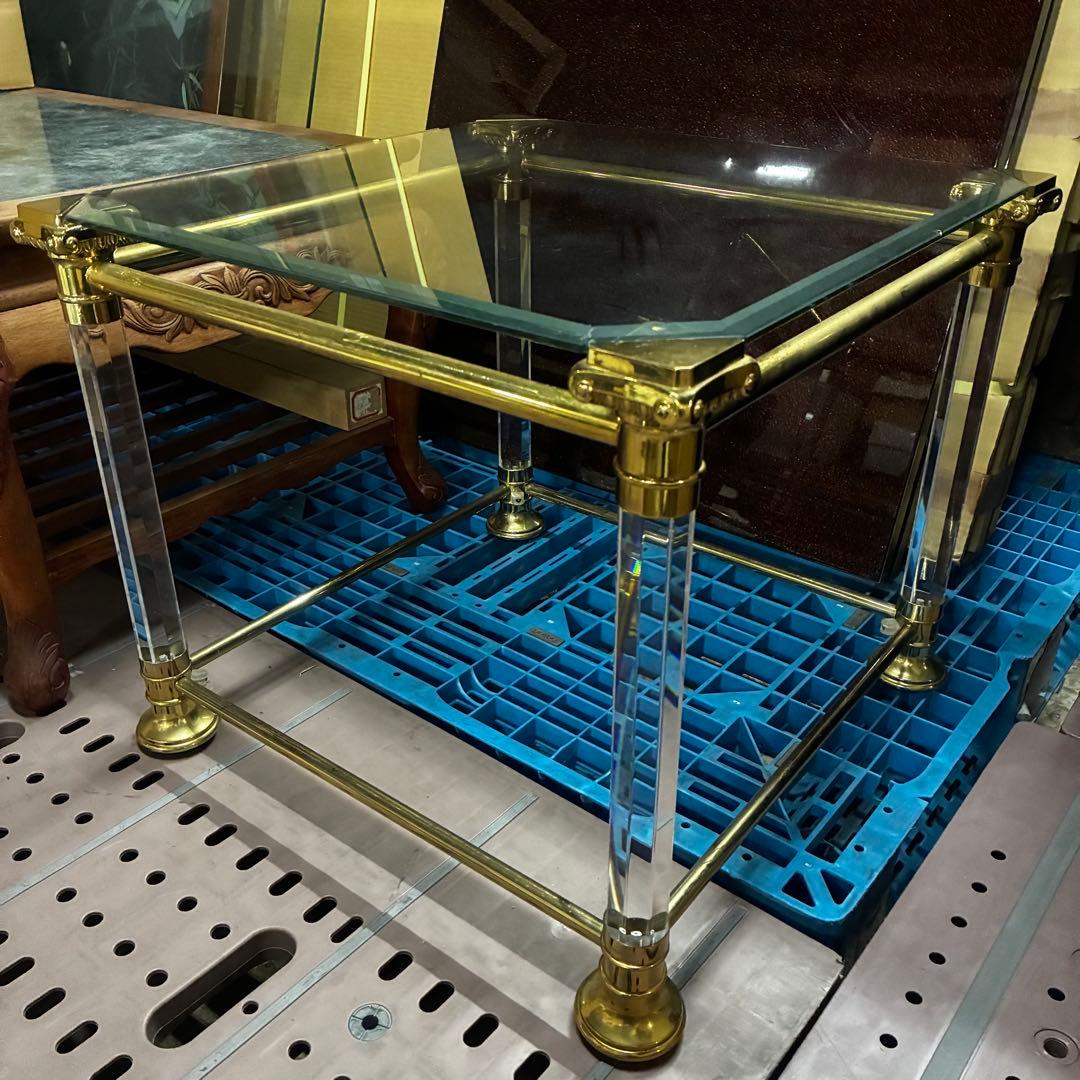 【N】サァラ麻布 オルセニゴ ガラス サイドテーブル コーヒーテーブル