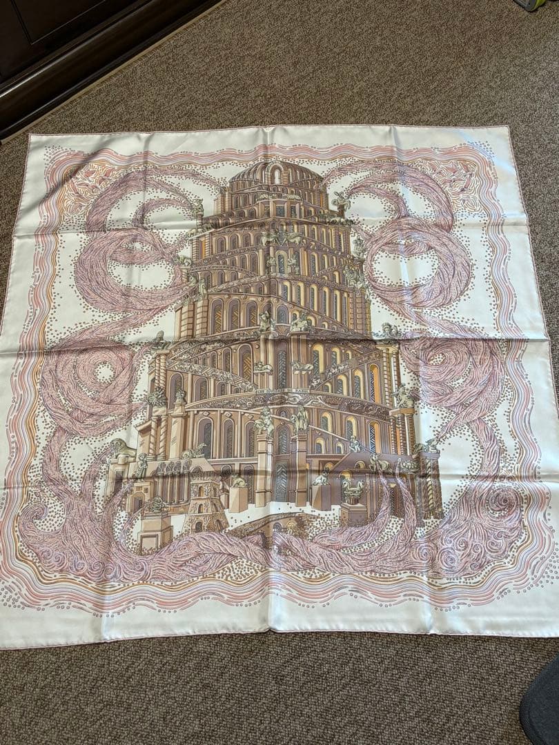 [箱あり]早い者勝ち‼️ HERMES バベルの塔 シルクスカーフ