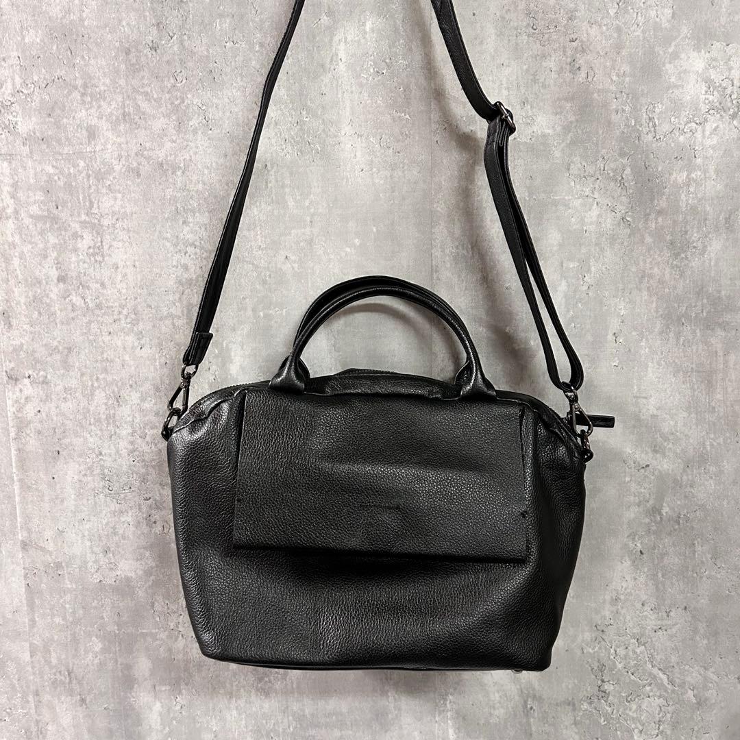 美品ear PAPILLONNERイアパピヨネ本革レザーフラップ2WAYバッグS