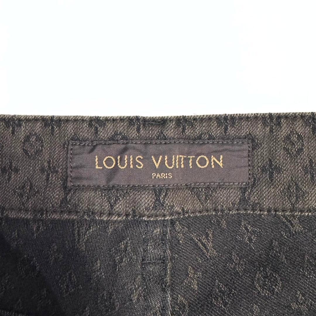 ルイヴィトン デニムパンツ モノグラム コットン レディース 34 カーキ