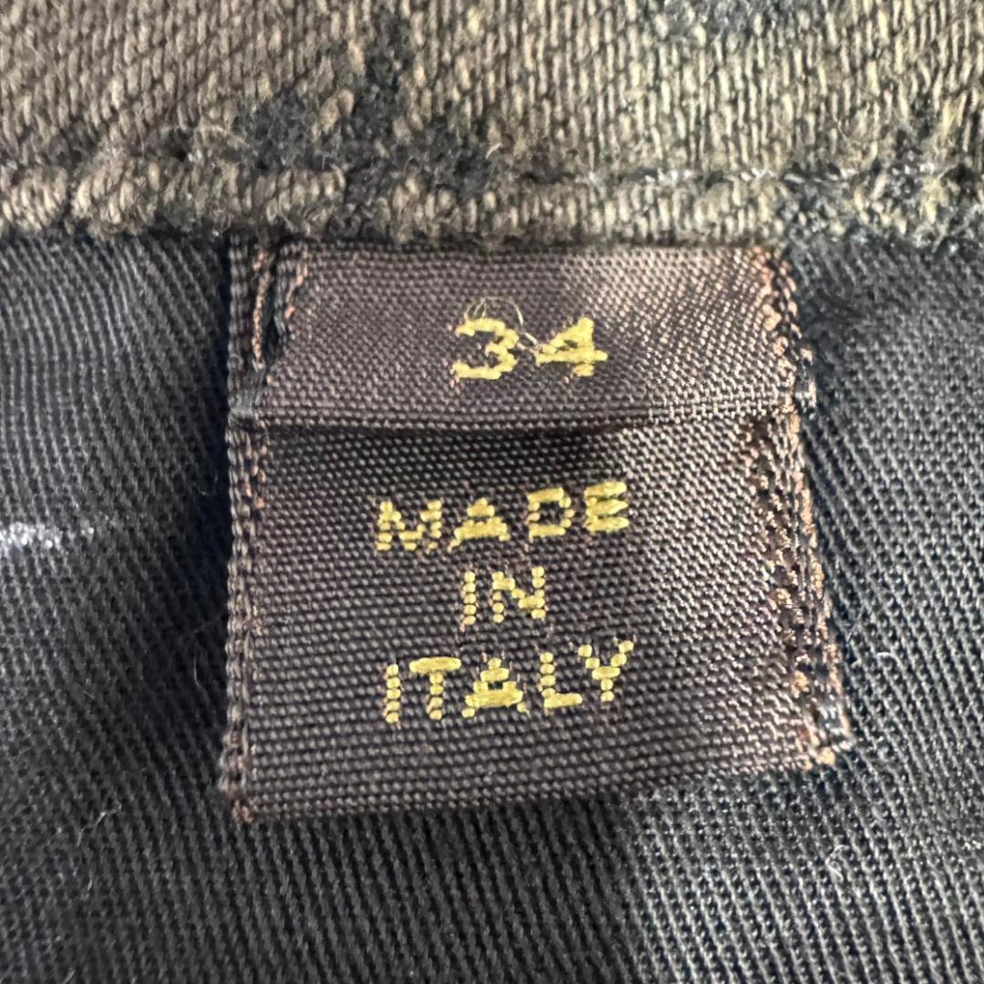 ルイヴィトン デニムパンツ モノグラム コットン レディース 34 カーキ