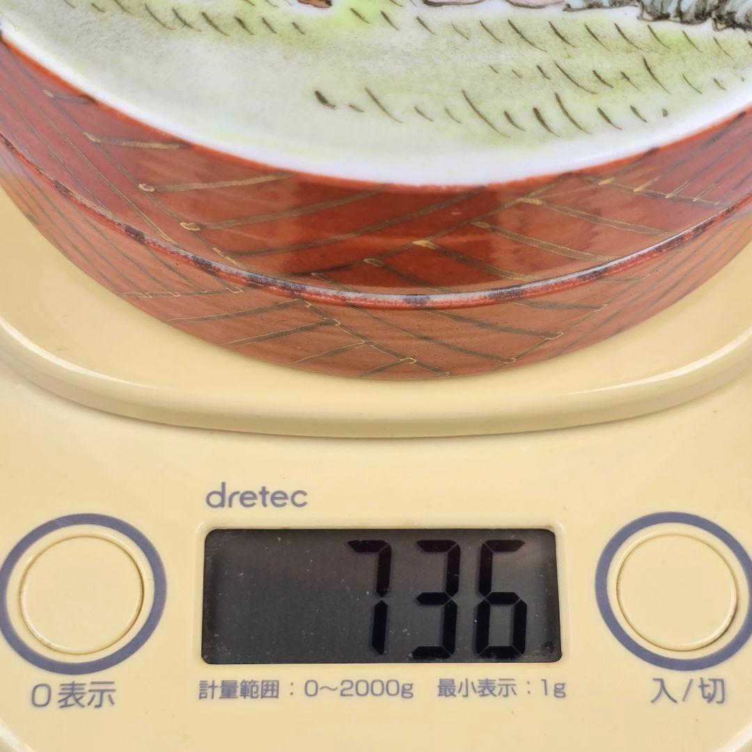 貴重 中国古美術 古磁 粉彩 手絵 描金 慈母教子図 手捧合 大香合 在銘