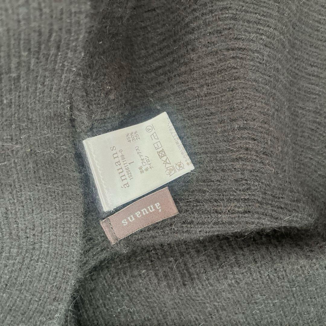 【ánuans】ペプラムショートニットトップス　BLACK / 1