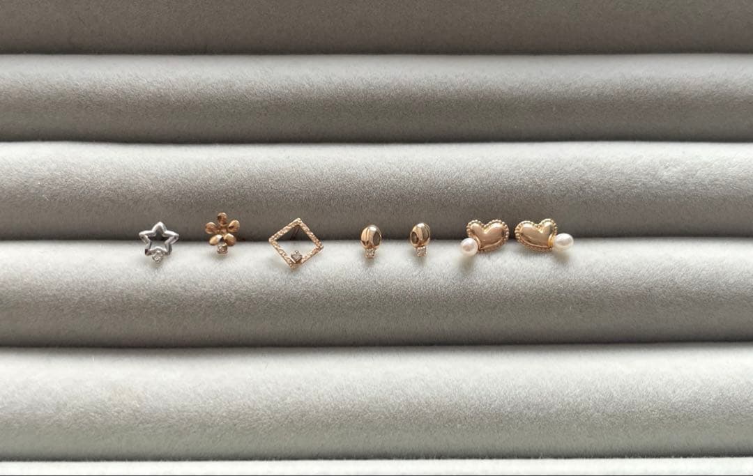 最終お値下げ　エステール　k10 ダイアモンド　ピアスセット