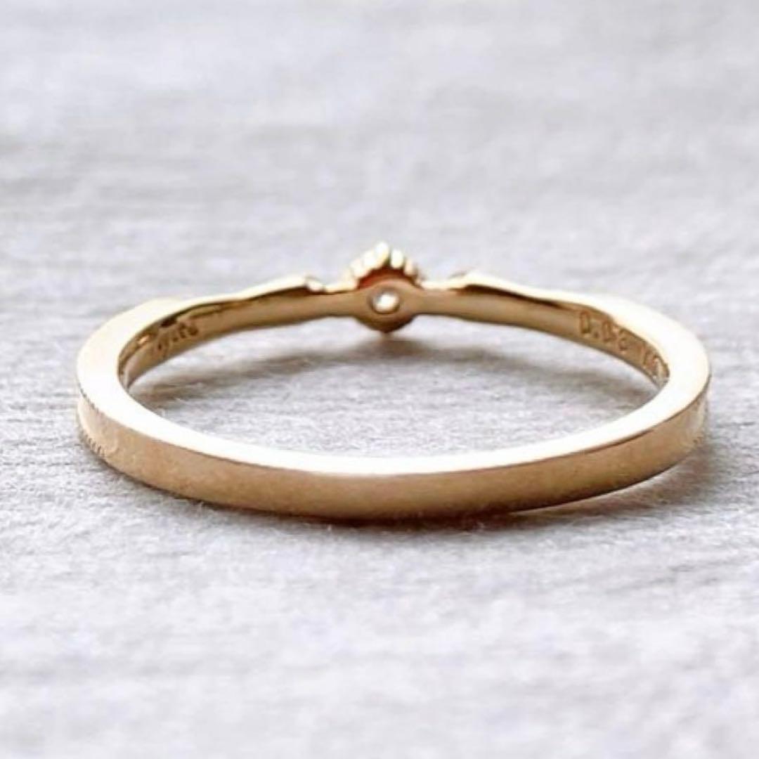 agete アガット　ダイヤモンド 7号 ミルウチ K10 ゴールド　リング